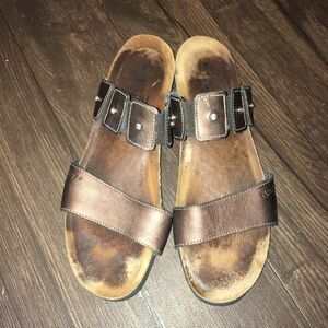 Naot burnt copper ortho jewel strappy sandals